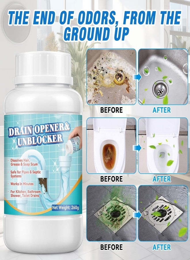 Balldanlu Powerful Pipeline Dredging Agent, 260ml Drain Clog Cleaner for Shower, Sink, Toilet, Tub Drains, Drain Cleaner Cleaner Hair, Grease, Soap Scum, Blockages for Kitchen & Bathroom - Image 3